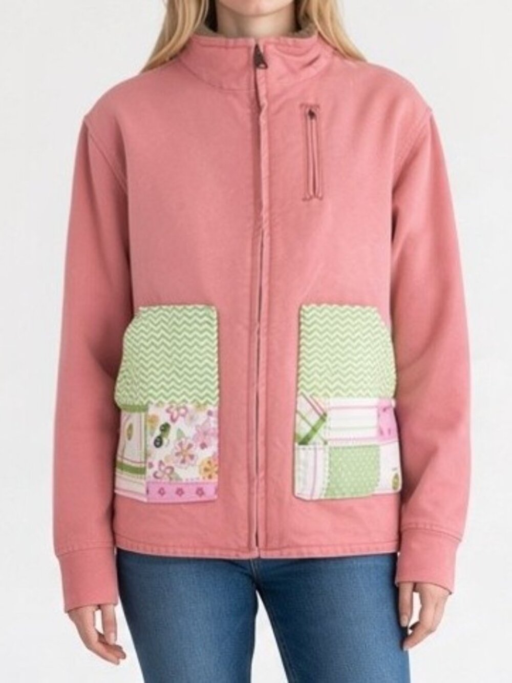 Carhartt Pink Canyon Sandstone Sherpa Lined John Deere Modified Jacket Womens XL